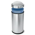 thumbnail image 4 of simplehuman 55 Liter / 14.5 Gallon Commercial Stainless Steel Swing Top Trash Can, Brushed Stainless Steel, 4 of 7