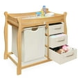 thumbnail image 3 of Badger Basket Sleigh Style Baby Changing Table with Hamper and 3 Baskets, Natural, Includes Pad, 3 of 4