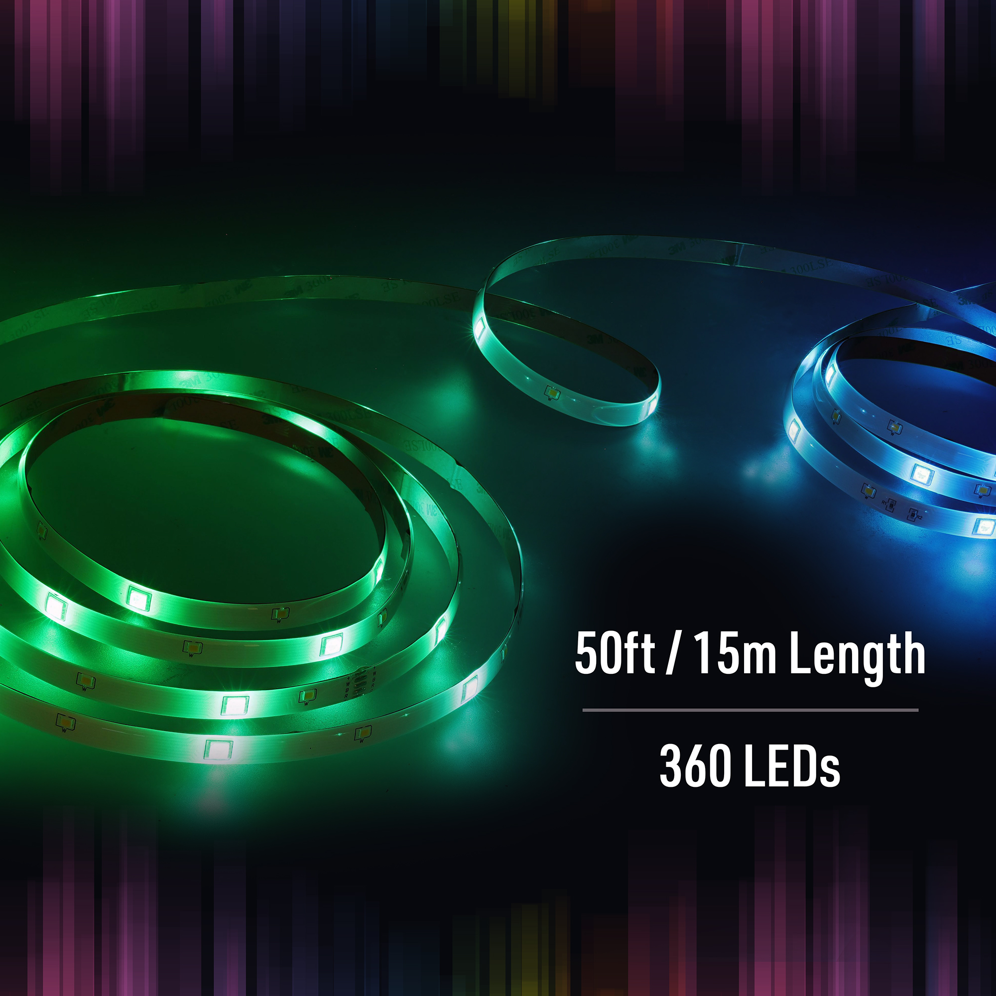 Xtreme 50ft Sound Reactive Remote Controlled LED Strip Lights photo 7