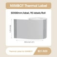 thumbnail image 2 of NIIMBOT B1/B21/B3S Printer Labels, 2" x 3.15", Clear, 95 Labels/Roll, 2 of 7