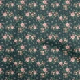 thumbnail image 1 of oneOone Velvet Dark Teal Blue Fabric Floral Craft Projects Decor Fabric Printed By The Yard 58 Inch Wide, 1 of 4