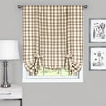 thumbnail image 6 of Achim Buffalo Check Window Curtain Tie Up Shade, 42" x 63", Black, 6 of 8