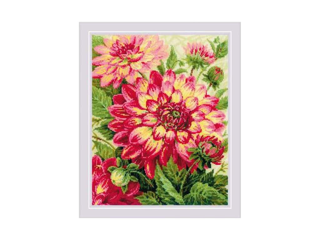 RIOLIS Counted Cross Stitch Kit 15.75"X19.75"-Dahlias (10 Count)