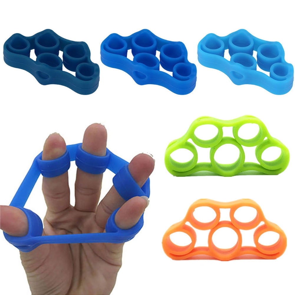 Silicone Finger Strength Trainer Resistance Hand Grip Finger Expander Exercise ~ 