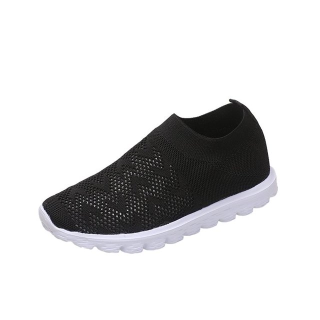 ¡Novedad de otoño 2022! Zapatos vulcanizados para mujer, zapatillas transpirables de malla, zapatillas planas cómodas informales, zapatos vulcanizados de Color sólido para mujer38 Gao Jinjia LED