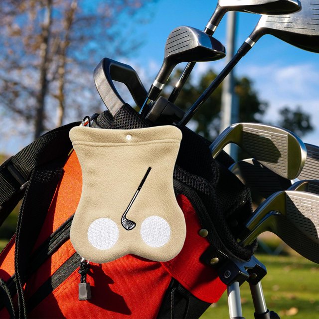 Bolsa de pelota de golf divertida y ligera, riñonera, estuche organizador, soporte para tees de Golf, regalos para hombres y mujeres con gancho para DYNWAVEMX Estuche para pelotas de golf