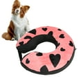 thumbnail image 4 of Pet Recovery Collar, Promote Recovery Adjustable Shoulder Strap Buckle Soft PVC Pet Protective Inflatable Collar Breathable  For Home Cows Point  Hook And Hoop Fasteners,Love Peach, 4 of 8