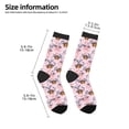 thumbnail image 2 of Naloa Pink Butterfly Daisy Kids Socks Unisex Kids and Toddlers' Crew Socks, ,1 Pairs, 2 of 5