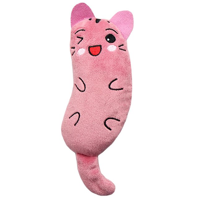 Cat Catnip Toy Plush Cartoon Cat Mouse Toy Kitten Chew Toy Pet Interactive Toy