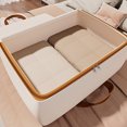 thumbnail image 3 of Bolsa de almacenamiento de alta resistencia | Organizador de ropa acolchada de gran tamaño | Asas de transporte reforzadas | Cremallera doble gruesa | Bolsa de tela plegable impermeable | Mudanza de, 3 of 7