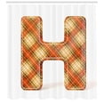 thumbnail image 3 of Ambesonne Letter H Shower Curtain, Retro Revival Typeset, 69"Wx75"L, Pale Yellow Vermilion, 3 of 3
