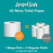 Angel Soft Toilet Paper, 36 Mega Rolls 144 Regular Rolls, 2-Ply Bath Tissue - (4 Packs of 9 Rolls per Case)