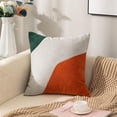 thumbnail image 3 of 45*45cm Funda de almohada para sofá de muebles cuadrados empalmados irregularmente de tres colores Estilo 1 45 * 45 cm, 3 of 5