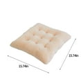 thumbnail image 3 of KQJQS Chair Cushion with Ties for Dining Indoor Seat Cushions Non Slip Square Chair Pad 15.7"x15.7" Office Seat Cushion Warm Fabric Floor Cushion for Kid Adult Reading Yellow, 3 of 6