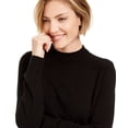 thumbnail image 2 of KAREN SCOTT Womens Green Zippered Long Sleeve Crew Neck Sweater Size: XL, 2 of 6