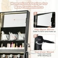 thumbnail image 6 of Gymax Standing Jewelry Cabinet Full Length Mirror Lockable w/ 3-Color LED Lights Black, 6 of 10