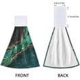 thumbnail image 4 of SKYSONIC 2 Pack Magical Marble Texture Hand Towels, Soft and Absorbent Kitchen Towels with Hanging Loop Microfiber Tie Towel for Bathroom, Laundry Room, Farmhouse, 14" x18.2", 4 of 7