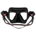thumbnail image 3 of Visor Máscara Adulto CRESSI  Quantum Negro/Rojo Dos Lentes Transparentes Bajo Volumen Antiempañante, 3 of 6