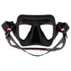 thumbnail image 3 of Visor Máscara Adulto CRESSI  Quantum Negro/Rojo Dos Lentes Transparentes Bajo Volumen Antiempañante, 3 of 6