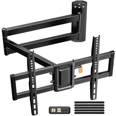 MountFTV Full Motion TV Wall Mount Bracket for Most 32-82 Inch TV，Max  600x400mm and 100lbs Corner TV Wall Mount Long Arm with 32.37” Extend Support Swivel, Tilt, Level Adjustment