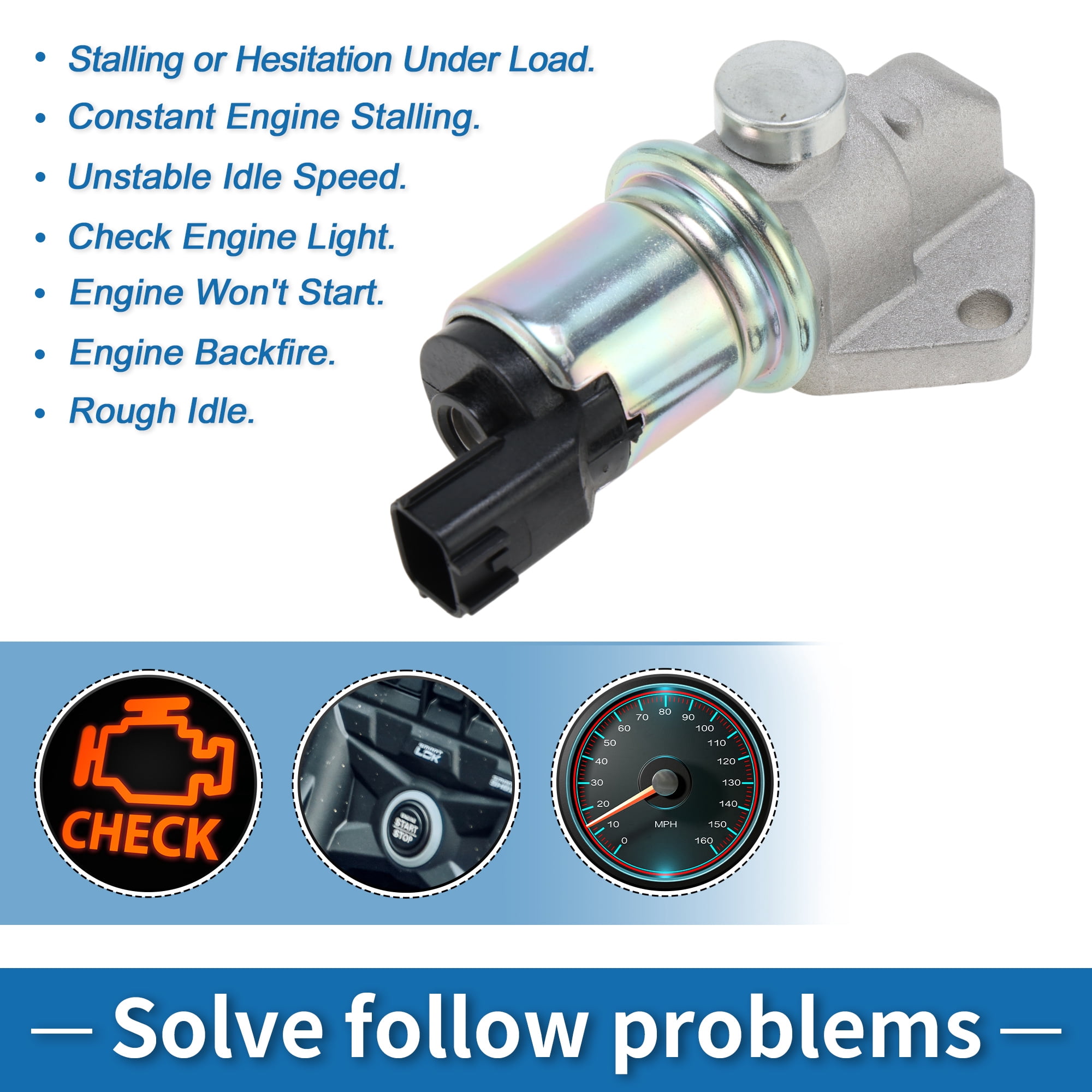 Unique Bargains Car Idle Air Control Valve for Suzuki Aerio 2002-2003 Replace No.1813777E00 IACV Idle Motor Idle Air Control Valve for Stable Engine Operation
