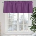 thumbnail image 5 of Purple Valances for Windows, 42 x 12in, Simple Background Modern Solid Color Monochrome Rod Pocket Kitchen Valance Curtain Light Filtering Window Treatments for Living Room Bedroom, 1 Panel, 5 of 7