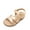 GOLD/PU, variant on Girls Sandals Open Toe Princess Flat Sandals Strappy Summer Shoes Toddler/Little Kid