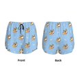 thumbnail image 3 of Pofeuu Corgi Dog Print Women's Athletic Shorts Running Workout Shorts Tummy Control Quick Dry Gym Shorts with Pockets Double layer sports shorts-Small, 3 of 7