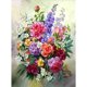 thumbnail image 1 of Cuadros Decorativos Bordado completo Hilo de algodón ecológico 11CT Impreso Dahlia Punto de cruz Obra de arte (2) Likrtyny embutido en tela, 1 of 9