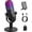 Black, variant on RGB USB Gaming Condenser Mic with Stand, Quick Mute, Desktop Podcast Recording Microphone for PC Laptop Streaming Singing Black