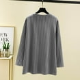 thumbnail image 6 of aidice Pajama Tops for Women Plaid Thermal Warm Crewneck Long Sleeve Tops Casual Loose Fitted Blouse, 6 of 7