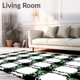 thumbnail image 2 of ODIKA 6'x9' Machine Washable Non-Slip Area Rug, Yuletide Gingham Decorative Accent High Traffic Rug, White, 616410, 2 of 5