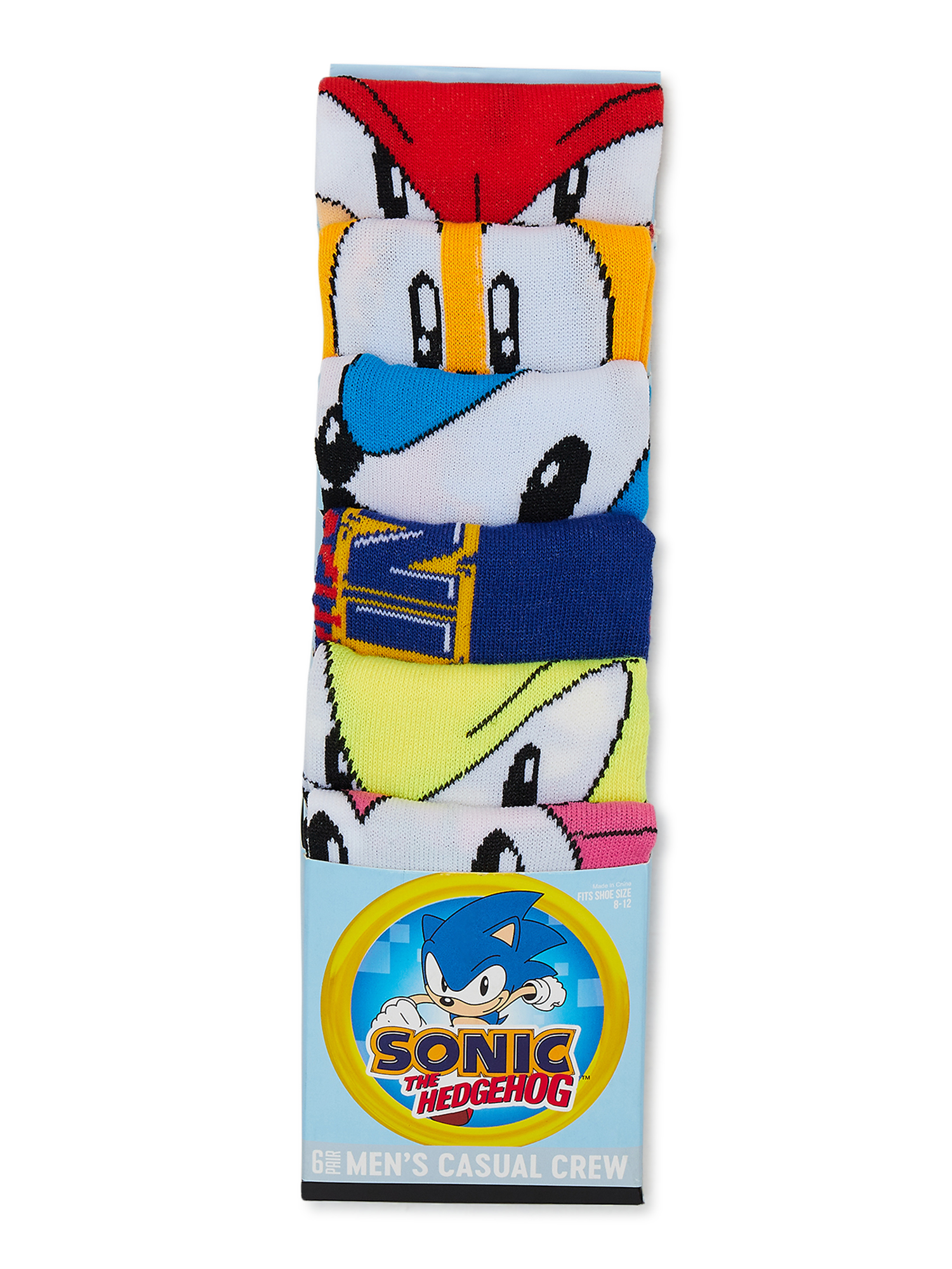 Sonic the Hedgehog Men's Socks, 6-Pack