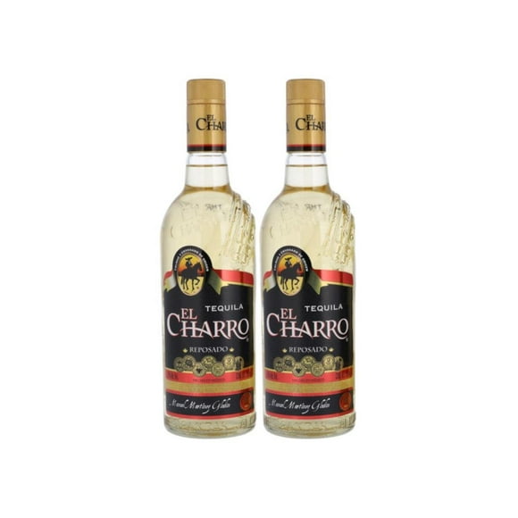 Paquete de 3 Tequila El Charro Reposado Dos Botellas 750 ml