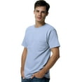 thumbnail image 1 of Hanes TAGLESS Men`s Pocket T-Shirt, 2XL, Light Blue, 1 of 1
