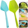 thumbnail image 1 of Large Scoop Colanders Strainers, 13.5\' Pasta Strainer, Spaghetti Spoon, Slotted Ladle for Draining Spaghetti, Noodles, Veggies, Boiled Eggs, Sturdy a, 1 of 5