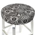 thumbnail image 3 of Honeii Housses de Tabouret de Bar Motif Pièces de Vélo - Housses de Siège de Tabouret Rondes, Housse de Coussin de Tabouret Lavable Élastique - 14 Pouces, 3 of 7
