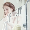 Mozhitti Shower Door Hooks, 2 Pack Double Towel Hooks for Bathroom
