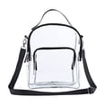 thumbnail image 3 of Bolso bandolera transparente Bolso transparente Gran capacidad Cierre de cremallera Bolso simple Correa ajustable Bolso de hombro con asa, 3 of 7