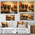 thumbnail image 4 of Designart "Elephants in African Prairies IV" Animals Floater Framed Wall Decor, 4 of 7