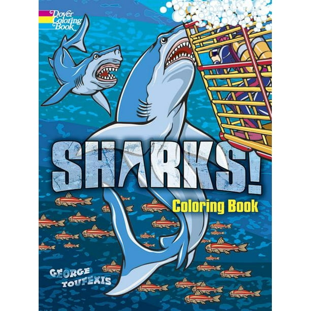 Dover Nature Coloring Book Sharks! Coloring Book (Paperback) Walmart