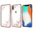 thumbnail image 2 of iPhone XS Max Case, Clear Case For iPhone XS Max, Njjex Ultra Clear hybrid Floral Printed Flower Sparkle Glitter Soft TPU Bumper Cases Cover For iPhone XS Max 2018, 2 of 4