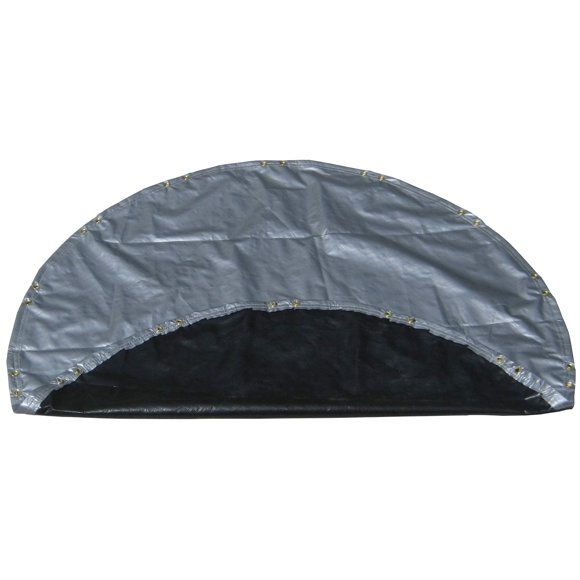 Round 6' Diameter Heavy Duty Silver/Black Poly Tarp - 12 Mil, 6 Oz.
