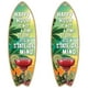 thumbnail image 1 of Surf Tablas Decoración para Marinos SurfSway 2Pzas 16x45cm Madera Tabla de Surf., 1 of 4