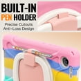 thumbnail image 3 of Case for Lenovo Tab One 8.7 inch/K9 TB305FU 2025, 360 Degree Rotating Hand Grip Shockproof Cover with Shoulder Strap, Colourful Pink, 3 of 7