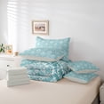 thumbnail image 6 of meiyoeat Soft Damask 7 Pieces Full Size Bedding Sets,For Girls,Airy Print Full Size Bed in a Bag For Girl,Light Gray Reversible, 6 of 7