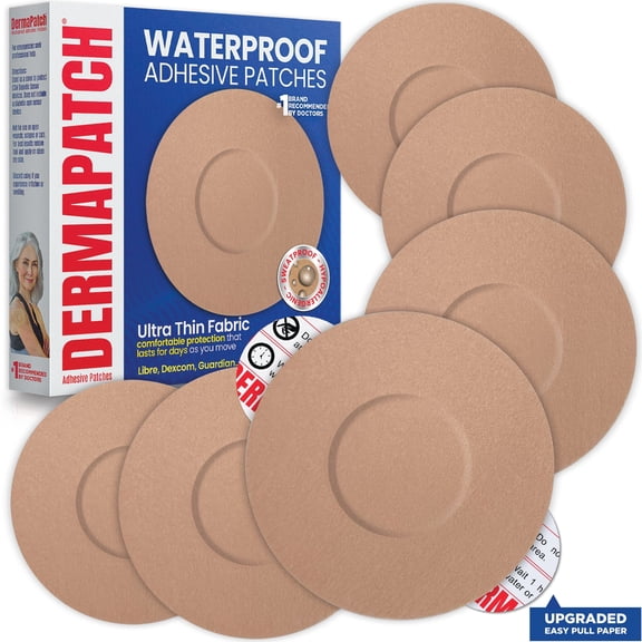 Dermapatch - Waterproof CGM Adhesive Patches - Tan Color 25PCs