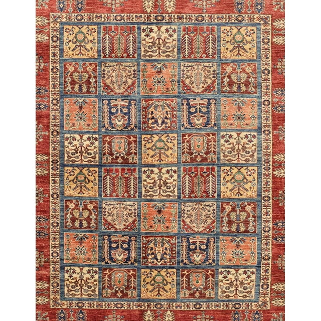 Ahgly Company Tapis d'Intérieur Rectangulaires Abstraits Rouge Brique Feu, 5 Pieds x 7 Pieds