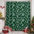 thumbnail image 2 of Shower Curtain 54"W x 78"L Winter Pine Trees Elk Pattern Dark Green Style Fabric Shower Curtains Set with Hooks Water Repellent Bathroom Curtains Machine Washable Bathroom Accessories, 2 of 9
