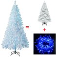 thumbnail image 5 of Keylever 6ft White Artificial Christmas Pine Tree with Blue LED Lights, Metal Stand, 750 Tips, 5 of 9